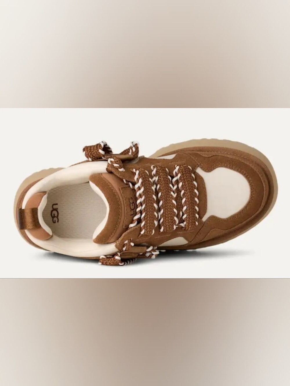 UGG Astromel Chestnut Platform Sneakers Size 8 Like New/Box MSRP $160 - Picture 3 of 13